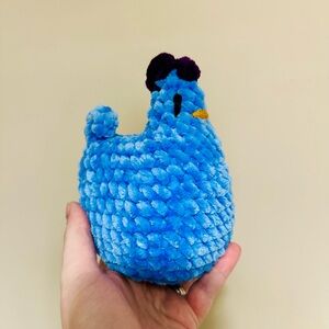 Blue and Purple Plush Stuffed Animal Toy